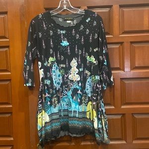 Jackets galore dress camisole elephants and giraffe medium